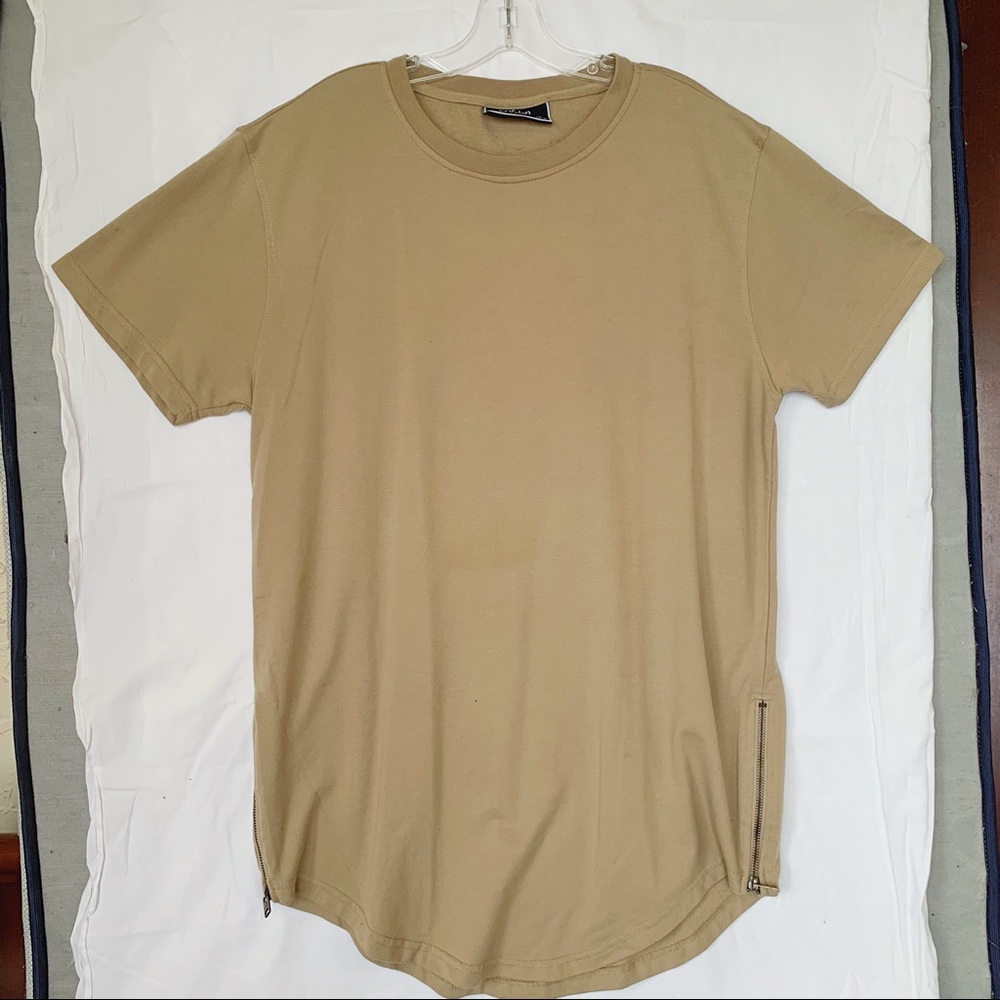 Beige Longline T-Shirt